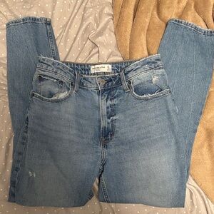 Abercrombie & Fitch Distressed Blue Denim Jeans